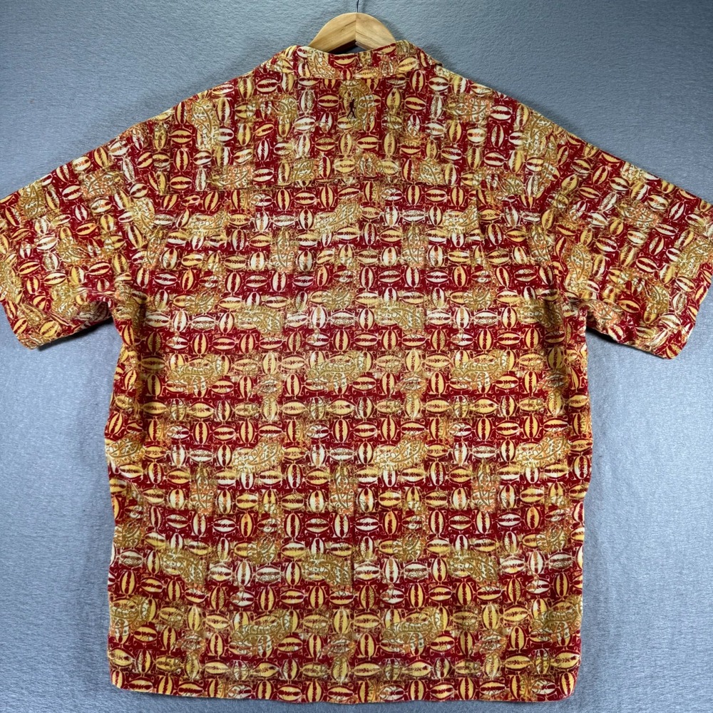 Vintage Royal Robbins Hawaiian Shirt Men Large Yellow Red Paisley Travel Comfort - Picture 2 of 10
